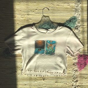 Urban Outfitters Tarot Card Lettuce Trim Top